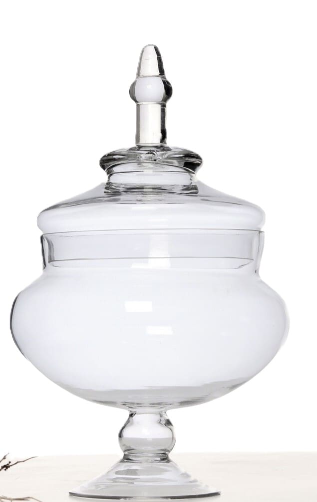 Bomboneira vidro 40cm c/tampa