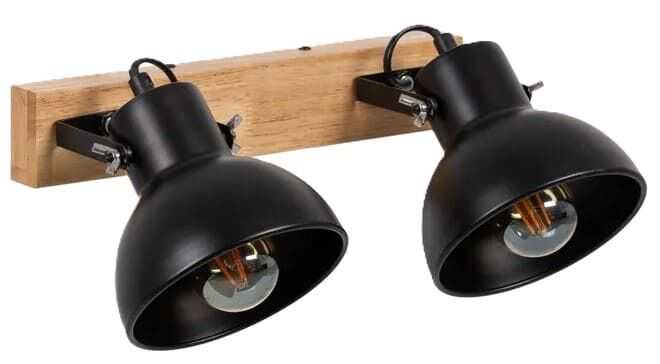 Aplique 2PL 36*21*17H ferro preto/mad