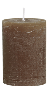 Vela pilar D7*H10 castanho noz