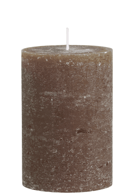 Vela pilar D10*H15 castanho noz
