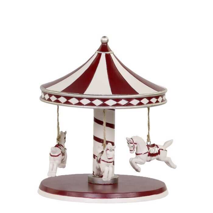 Carrousel vintage D14,5*17,5H c/cavalos