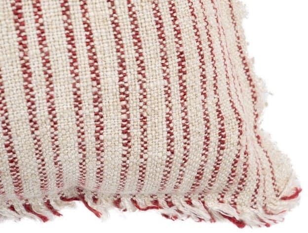 Almofada 50*50 riscas verm/branc s/enchim