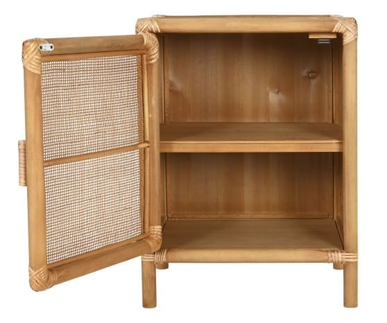 Mesa aux 46*35*60H abeto/rattan 1 porta