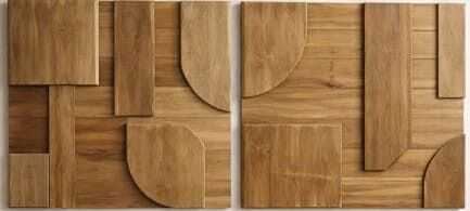 Deco parede 98*6*80H mad reciclada 3D