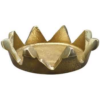 Taça coroa metal D10*3cm dourada