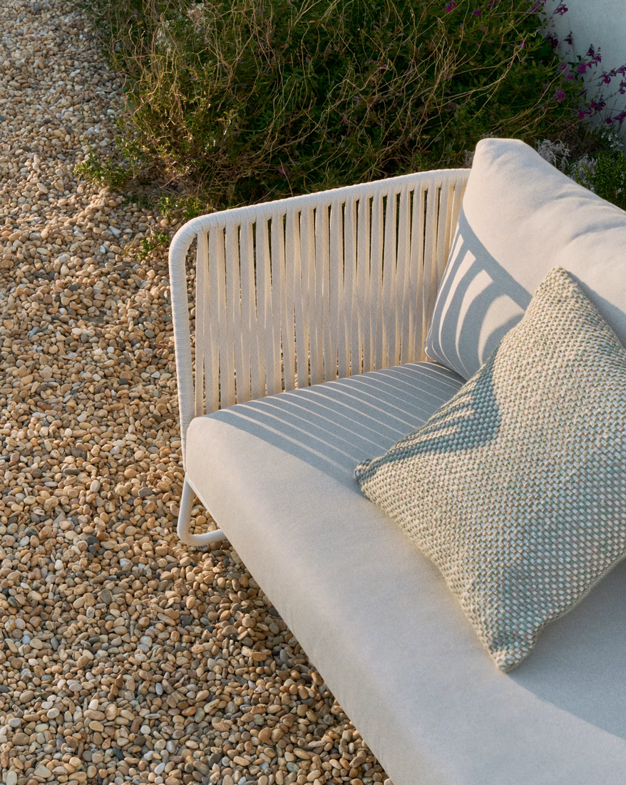 Sofá exterior 189*76*78 alt aluminio branco