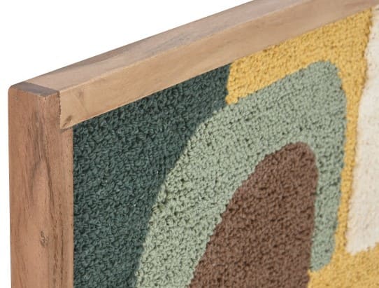 Quadro algodão/acácia 75*3*105 abstrato