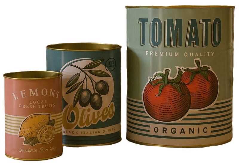 Lata vintage metal - lemons-