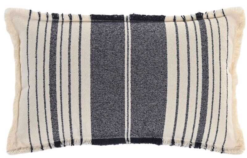 Almofada riscas 30*50  poliester s/enchimt