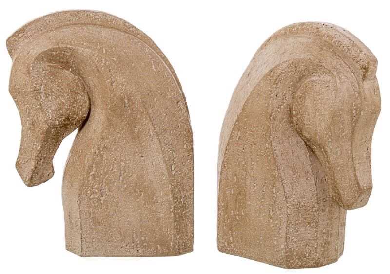 Cj 2 sup livros 16*9*21 cabeças cavalo resina