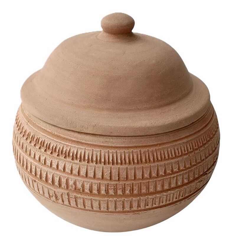 Caixa terracota D16*H16cm c/tampa