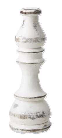 Peça xadrez decor D7*H20 branca