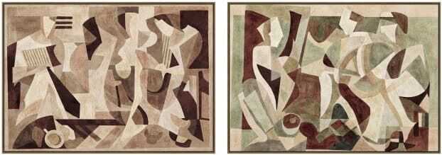 Quadro 140*4*100H abstrato cast/verde