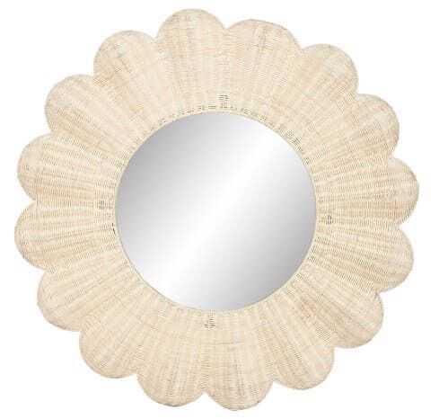 Espelho rattan/metal D91*6cm -flor-