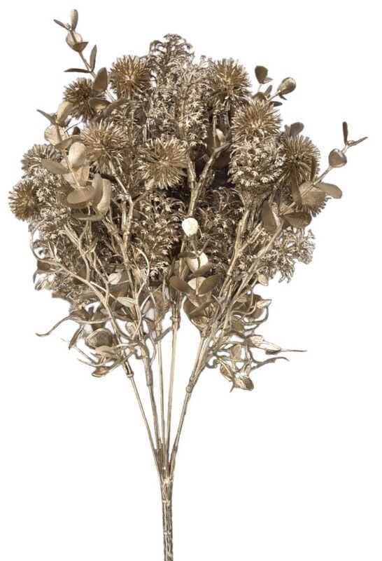 Ramo Echinops cor champagne