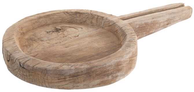 Bandeja decor c/cabo 30*76*8H madeira