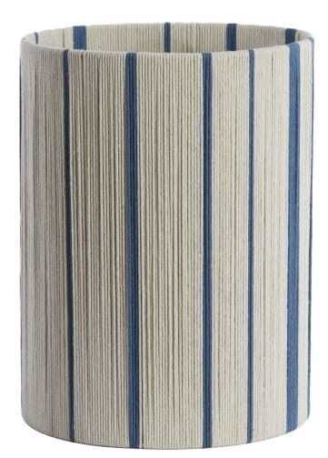 Abat-jour cilindr D30*40H creme/riscas azuis