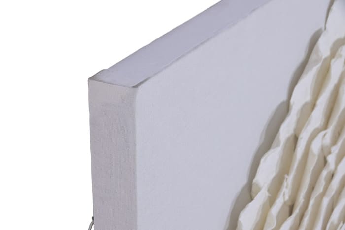 Quadro tela/papel maché 120*7*120H flor 3D