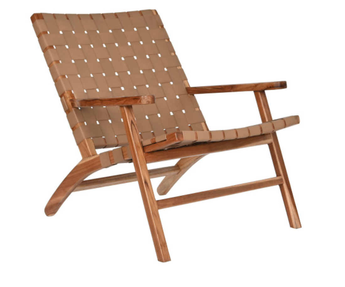 POLTRONA TECA PELE 74X78X75