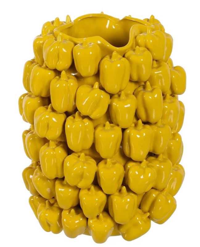 Vaso 36,5*35*44,5 cerâmica amarelo
