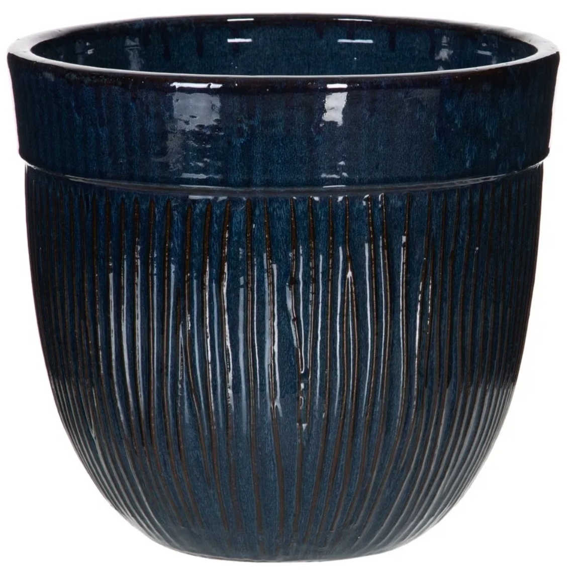Vaso cerâmica D38*35 azul