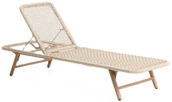 Espreguiçadeira 63*195*86  aço/corda cru