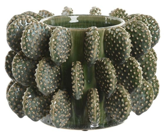 Jarra/centro cerâmica 24*24*17H cacto verde