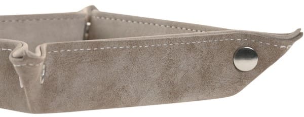 Esvazia-bolsos 18,5*18,5*4H pele cinz