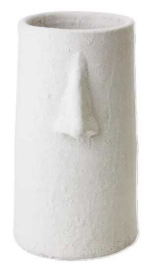 Jarra branca nariz D16/12*18*H30 terracota