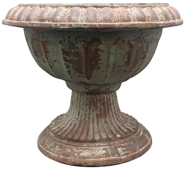 Vaso c/pé red D41*34H cinzento MGO