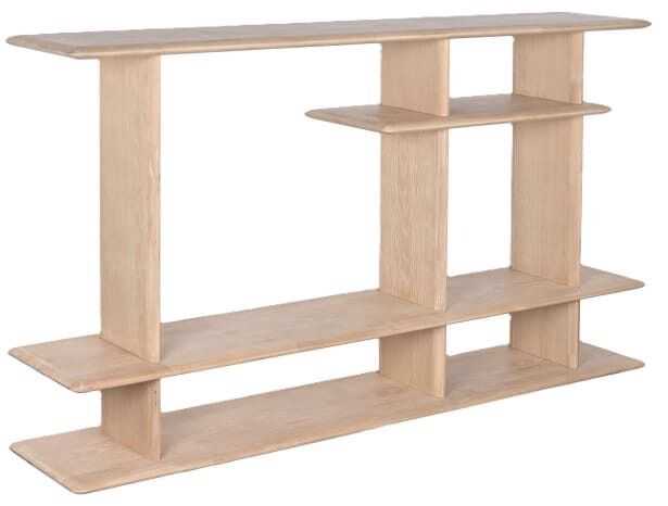 Estante aberta 180*27*101H madeira borracha