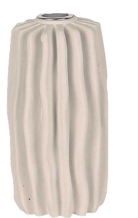 Castiçal D8,5*H16 cimento branco