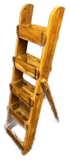 Escada/estante 40*82*143H 5 cestos madeira