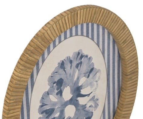 Quadro vidro/rattan 24*1,5*30H oval