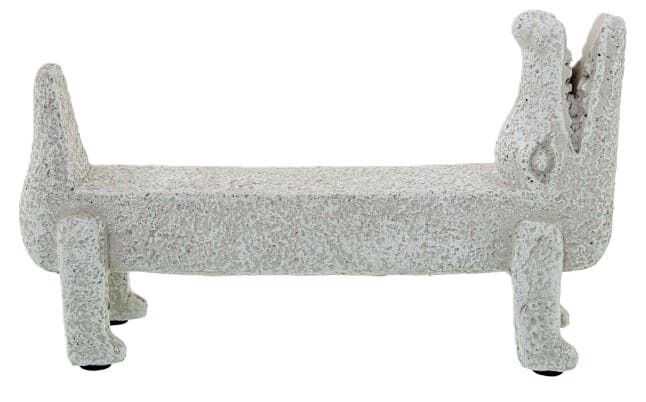 Fig 20*6*12H crocodilo cerâmica branca