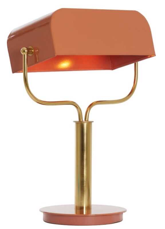 Cand mesa  37*14*43H laranja/metal dourado