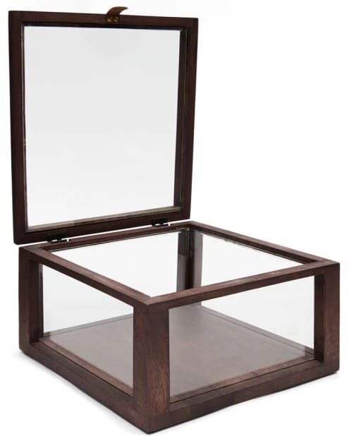 Vitrine manga/vidro30*30*H15 c/tampa