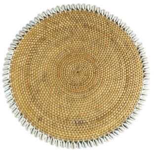 Base prato rattan/conchas D30cm