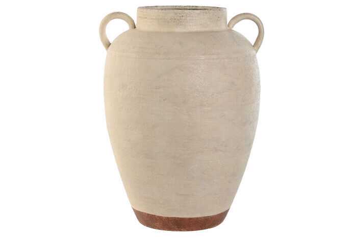 Pote metal 29*27*37H creme/terracota