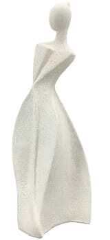 Figura estilizada 11,6*,2*31,5H poliresina creme