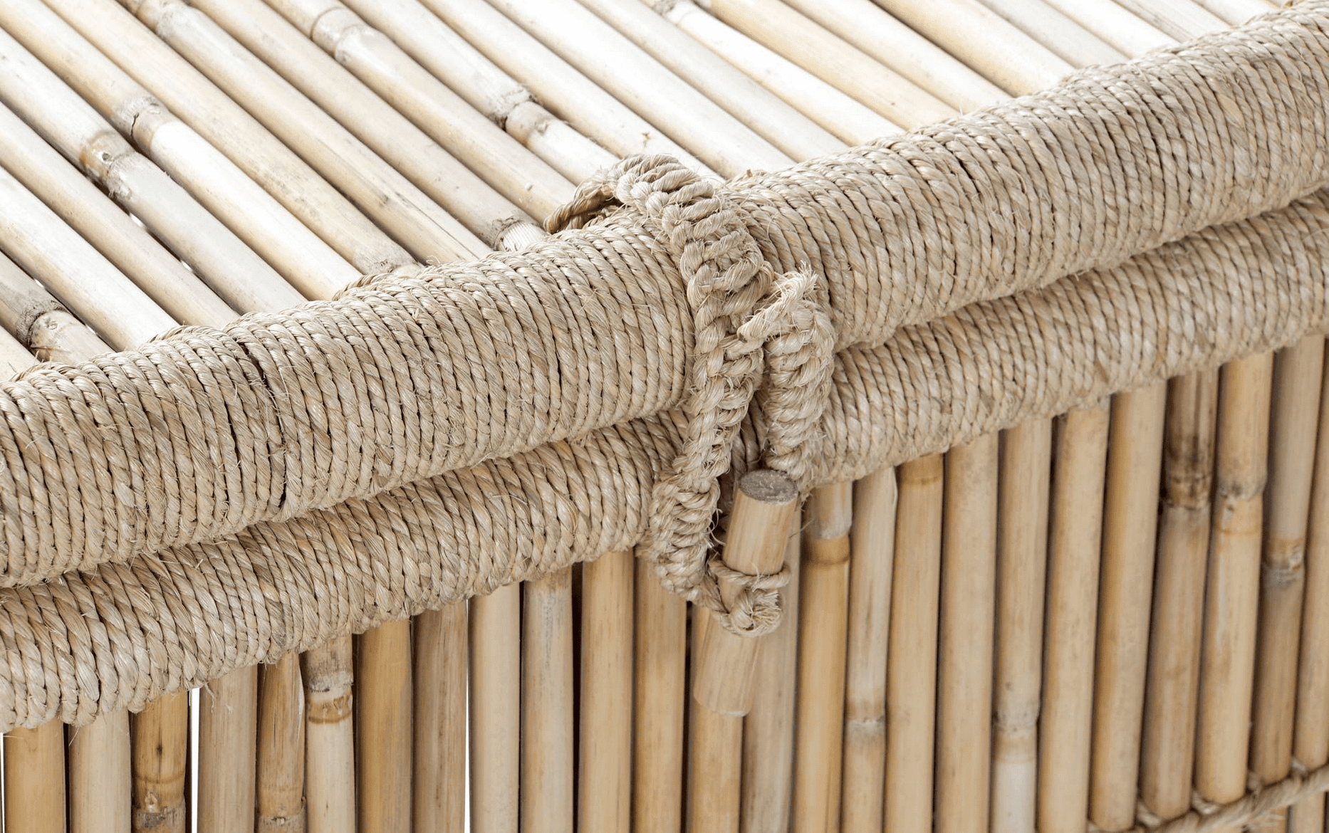 Cesta 35*35*45alt bambú/corda