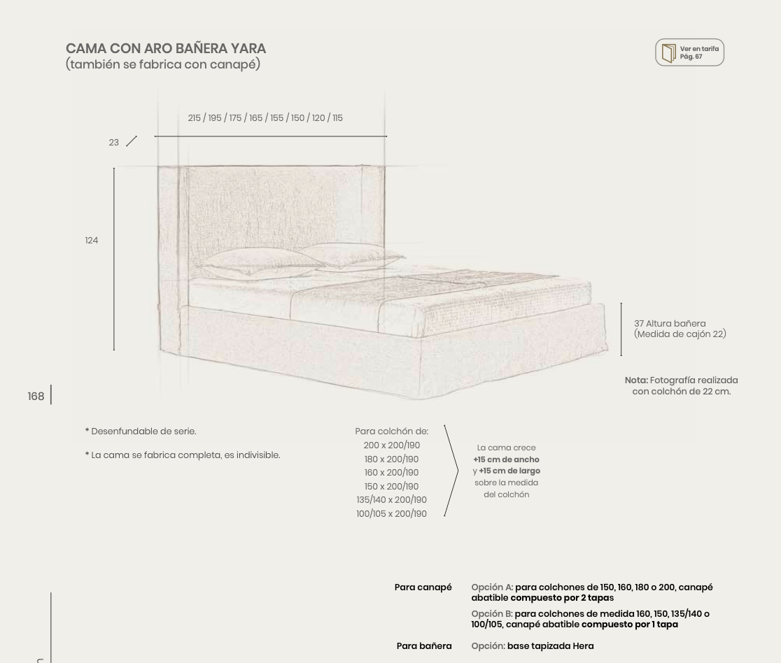 Cama em linho 175*215