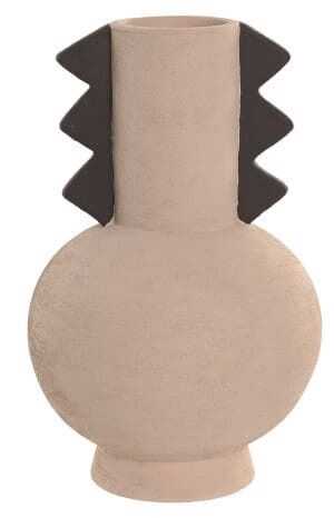 Jarra cerâmica 18*18*29H rugosa castanho