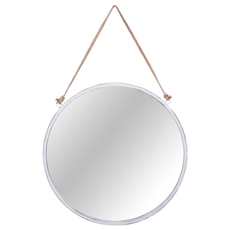 Espelho metal D60 branco c corda