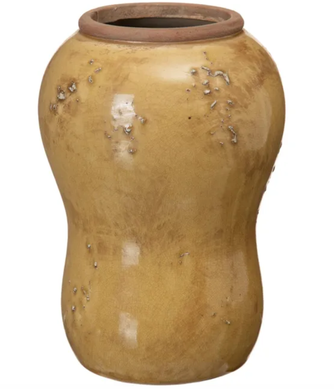Jarro D14,5*21,5 cerâmica mostarda