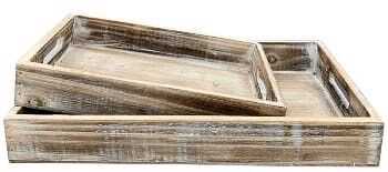 Tabuleiro antigo 30*20*5H madeira c/pegas