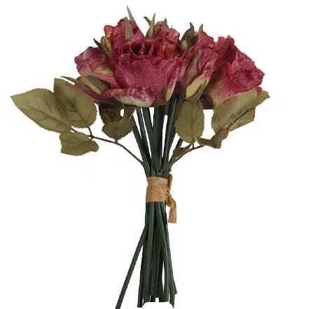 Ramo 12rosas c/folhas 31cm