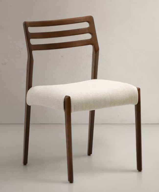 Cadeira Cudia 50*53*81 carvalho e chenille