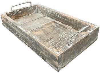 Tabuleiro antigo 35*20*H8 madeira/metal