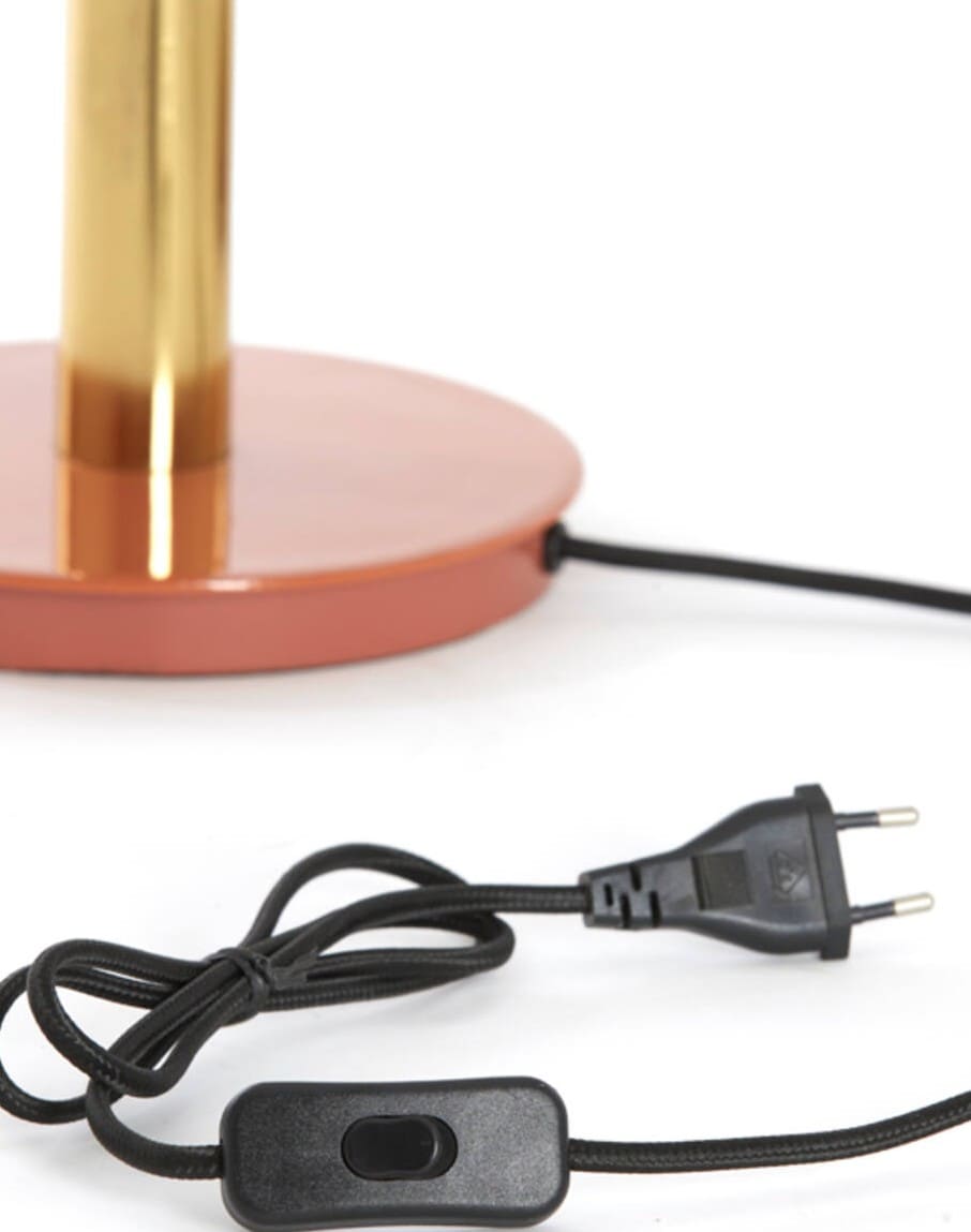 Cand mesa  37*14*43H laranja/metal dourado